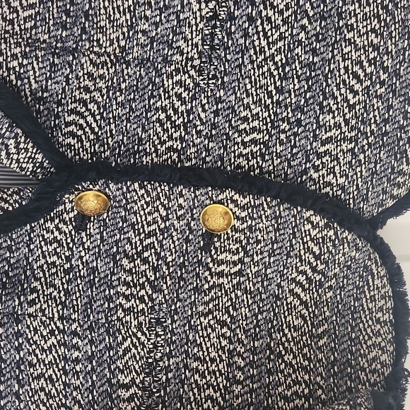 J.Crew Fringed Lady Jacket in Blue Size 4P - Picture 4 of 5